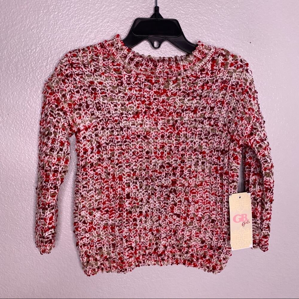 Gianni Bini Red & White Pullover Sweater 4T